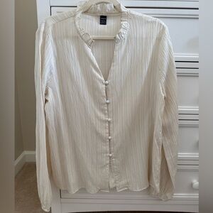 Shein Womens Off-White Blouse (L)
